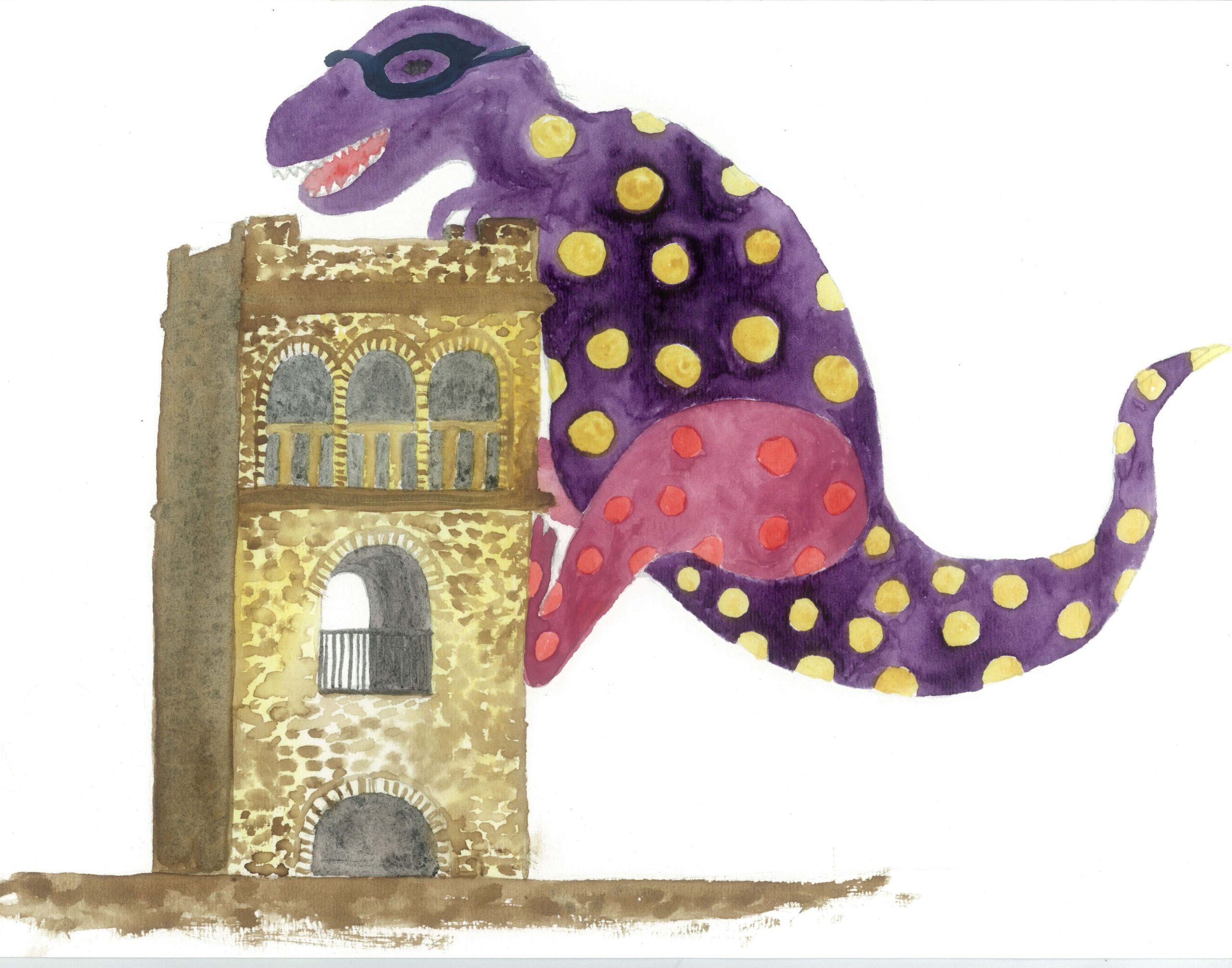 dino on greenfield's poets seat tower.web